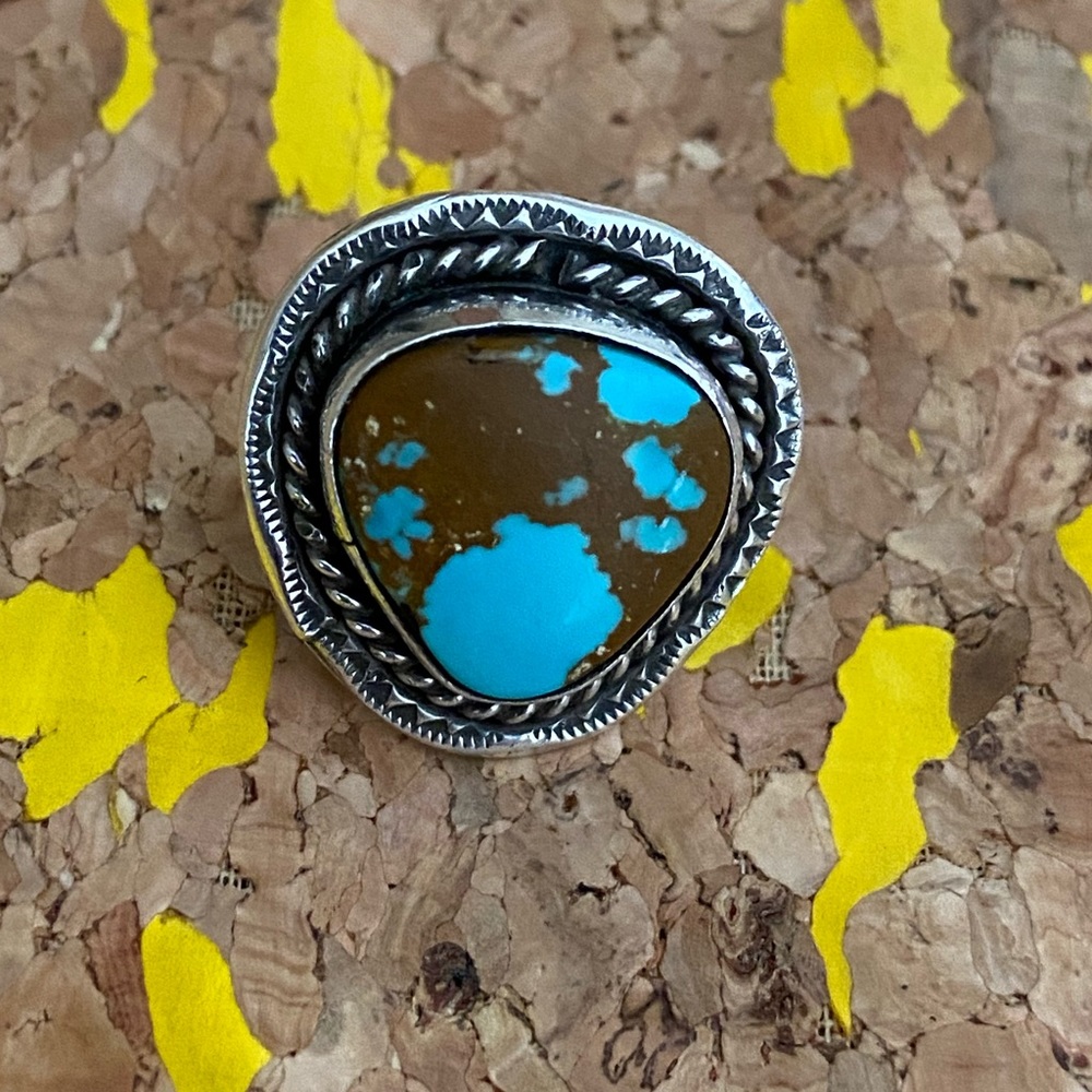Turquoise and Real Silver Native American Ring